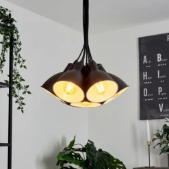 hofstein Suspension Timola Noir, 7 lumières