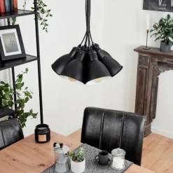 hofstein Suspension Timola Noir, 7 lumières