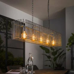 Lampes Industrielles-hofstein Suspension Trax Anthracite, 5 lumières