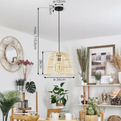 Luminaires Scandinaves-hofstein Suspension Tresminas Noir, 1 lumière