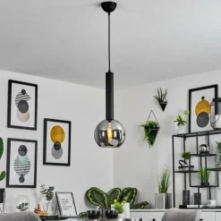 hofstein Suspension Trezeste Noir, 1 lumière