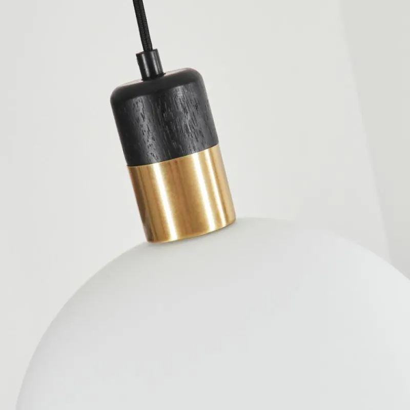 hofstein Suspension Tuvalu Laiton, Noir, 1 lumière