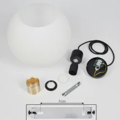 hofstein Suspension Tuvalu Laiton, Noir, 1 lumière