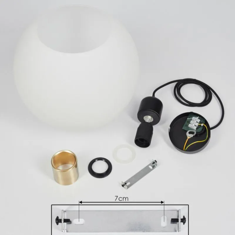 hofstein Suspension Tuvalu Laiton, Noir, 1 lumière