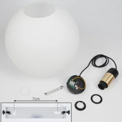 hofstein Suspension Tuvalu Laiton, Noir, 1 lumière