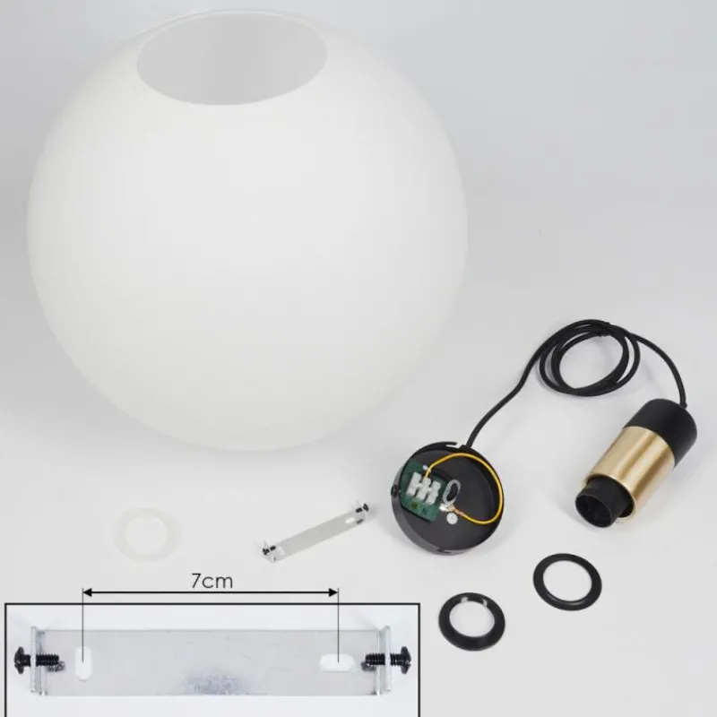 hofstein Suspension Tuvalu Laiton, Noir, 1 lumière