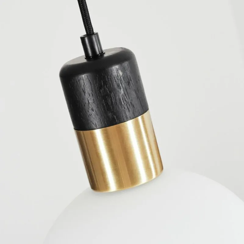 hofstein Suspension Tuvalu Laiton, Noir, 1 lumière