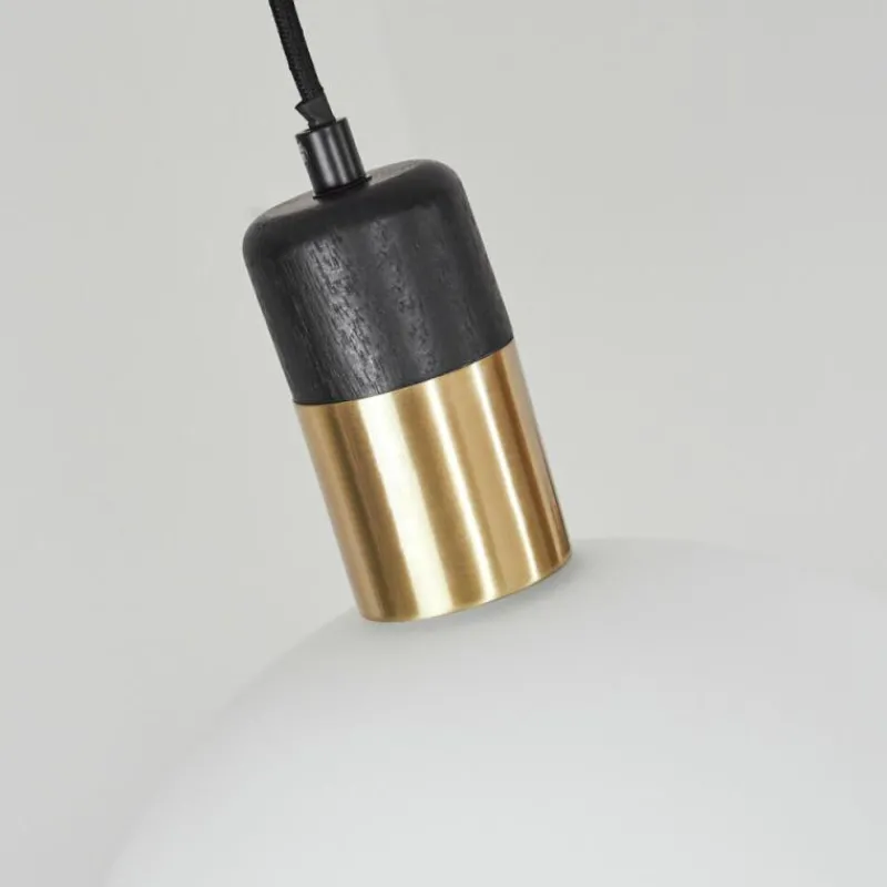 hofstein Suspension Tuvalu Laiton, Noir, 5 lumières