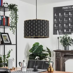 Lampes En Tissu-hofstein Suspension Ubac Noir, 1 lumière