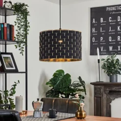 Lampes En Tissu-hofstein Suspension Ubac Noir, 1 lumière