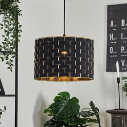 Lampes En Tissu-hofstein Suspension Ubac Noir, 1 lumière
