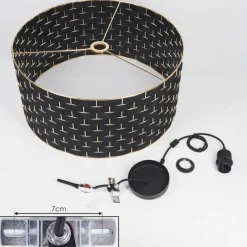 Lampes En Tissu-hofstein Suspension Ubac Noir, 1 lumière