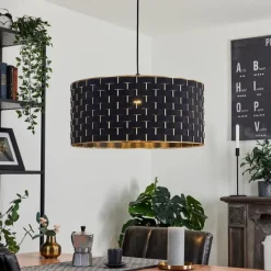 Lampes En Tissu-hofstein Suspension Ubac Noir, 1 lumière