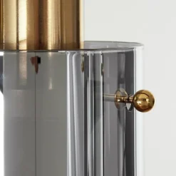 Suspension Verre Fumé-hofstein Suspension Vaurois Laiton, Noir, 4 lumières