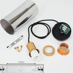 Suspension Verre Fumé-hofstein Suspension Vaurois Laiton, Noir, 1 lumière