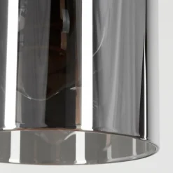 Suspension Verre Fumé-hofstein Suspension Vaurois Laiton, Noir, 1 lumière