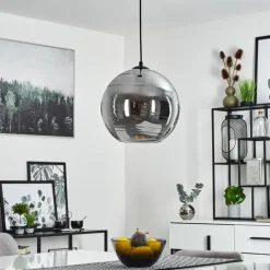 Suspension Verre Fumé-hofstein Suspension Veikkaala Noir, 1 lumière