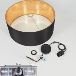 Lampes En Tissu-hofstein Suspension Venthon Noir, 1 lumière