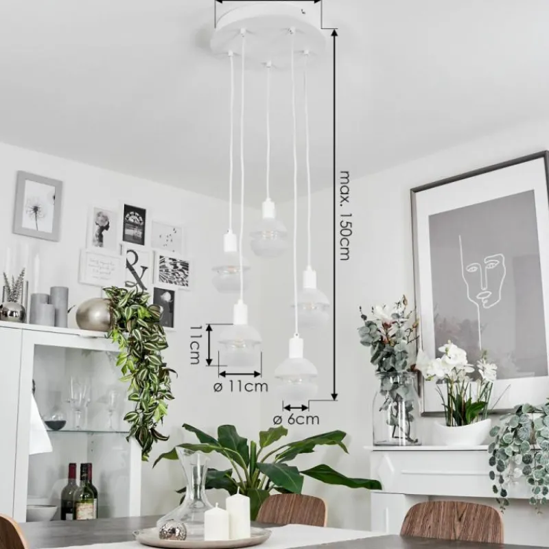 hofstein Suspension Ventosa Blanc, 5 lumières