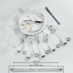 hofstein Suspension Ventosa Blanc, 5 lumières