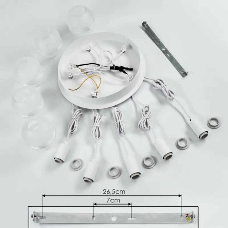 hofstein Suspension Ventosa Blanc, 5 lumières