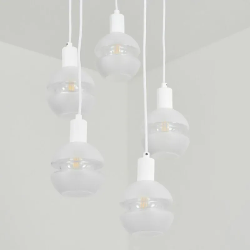 hofstein Suspension Ventosa Blanc, 5 lumières