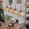 hofstein Suspension - Verre 25 cm Koyoto Ambre, Clair, 4 lumières