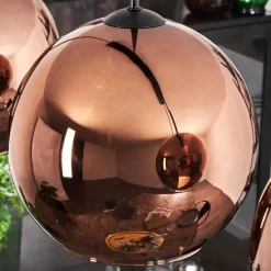 hofstein Suspension - Verre 25 cm Koyoto Cuivré, 4 lumières