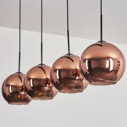 hofstein Suspension - Verre 25 cm Koyoto Cuivré, 4 lumières