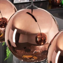 hofstein Suspension - Verre 30 cm Koyoto Cuivré, 3 lumières