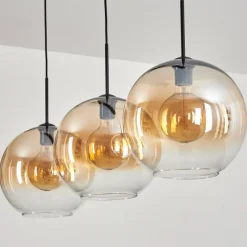 hofstein Suspension - Verre 30 cm Koyotot Ambre, Clair, 3 lumières