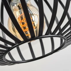 hofstein Suspension - Verre 25 cm Oravi Noir, 4 lumières