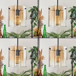 hofstein Suspension - Verre 20 cm Parane Ambre, Clair, 3 lumières