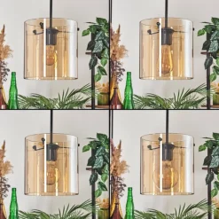 hofstein Suspension - Verre 20 cm Parane Ambre, 3 lumières