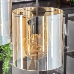 hofstein Suspension - Verre 20 cm Parane Ambre, 3 lumières