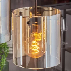 hofstein Suspension - Verre 20 cm Parane Ambre, 3 lumières