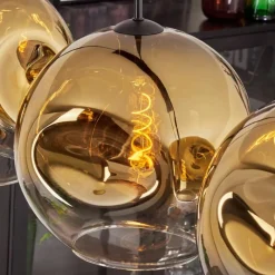 hofstein Suspension - Verre 30 cm Ripoll Or, Clair, 4 lumières