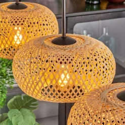 hofstein Suspension - Verre 25 cm Ripoll Écru, 4 lumières