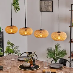 hofstein Suspension - Verre 25 cm Ripoll Écru, 4 lumières