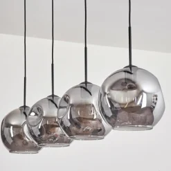 Suspension Verre Fumé-hofstein Suspension - Verre 25 cm Ripoll Fumé, 4 lumières