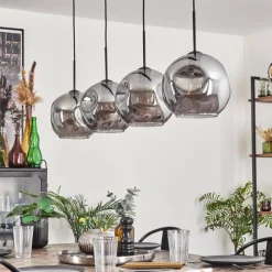 Suspension Verre Fumé-hofstein Suspension - Verre 25 cm Ripoll Fumé, 4 lumières