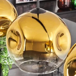 hofstein Suspension - Verre 25 cm Ripoll Or, Clair, 4 lumières