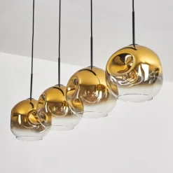 hofstein Suspension - Verre 25 cm Ripoll Or, Clair, 4 lumières