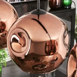 hofstein Suspension - Verre 25 cm Ripoll Cuivré, 4 lumières