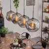 hofstein Suspension - Verre 30 cm Ripoll Fumé, 4 lumières