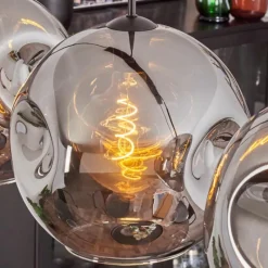 hofstein Suspension - Verre 30 cm Ripoll Fumé, 4 lumières