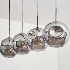 hofstein Suspension - Verre 30 cm Ripoll Fumé, 4 lumières