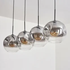 Suspension Verre Fumé-hofstein Suspension - Verre 30 cm Ripoll Clair, Fumé, 4 lumières