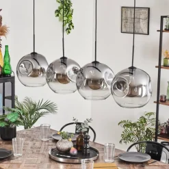 Suspension Verre Fumé-hofstein Suspension - Verre 30 cm Ripoll Clair, Fumé, 4 lumières