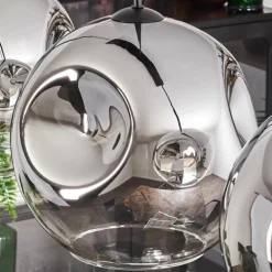 hofstein Suspension - Verre 30 cm Ripoll Chrome, Clair, 3 lumières